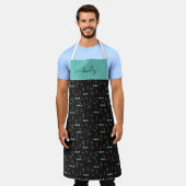 ワンダーランドの幾何夜型模様 エプロン (着用した状態)