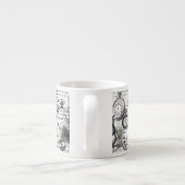 ワンダーランドの時計に登場する白うさぎのアリス エスプレッソカップ (裏面)