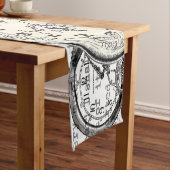 ワンダーランドの時計に登場する白うさぎのアリス ショートテーブルランナー (インサイチュ)