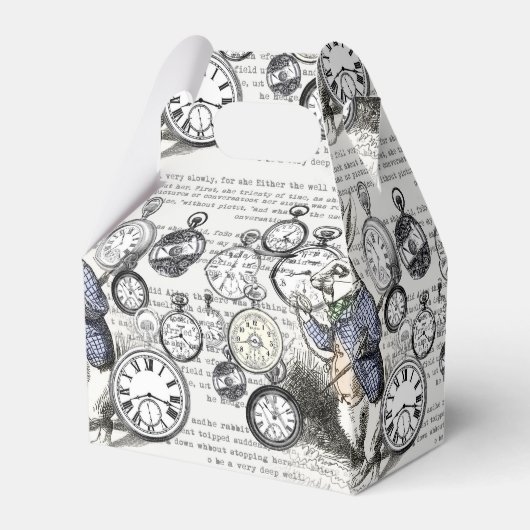 ワンダーランドの時計に登場する白うさぎのアリス フェイバーボックス (裏面サイド)