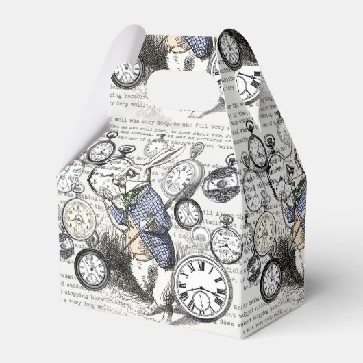 ワンダーランドの時計に登場する白うさぎのアリス フェイバーボックス (正面サイド)