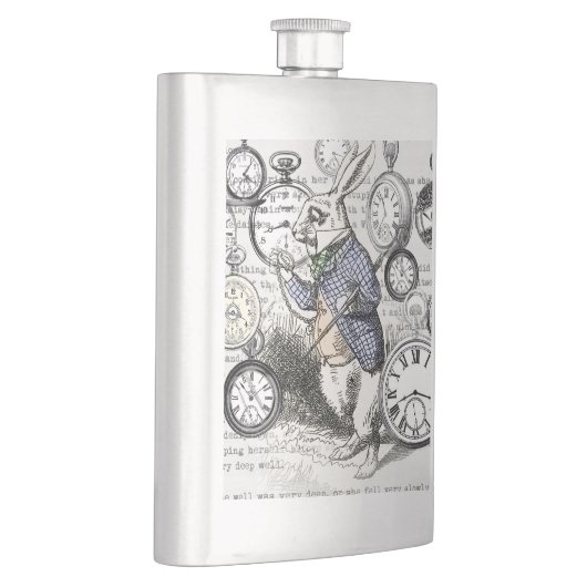 ワンダーランドの時計に登場する白うさぎのアリス フラスク (右)