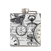 ワンダーランドの時計に登場する白うさぎのアリス フラスク (裏面)