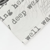 ワンダーランドの時計に登場する白うさぎのアリス フリースブランケット (角)