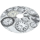 ワンダーランドの時計に登場する白うさぎのアリス ブラッシュドポリエステルツリースカート (アングル)