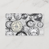 ワンダーランドの時計に登場する白うさぎのアリス 名刺 (裏面)