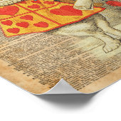 ワンダーランドの白うさぎアリスヴィンテージ作品 ポスター (角)