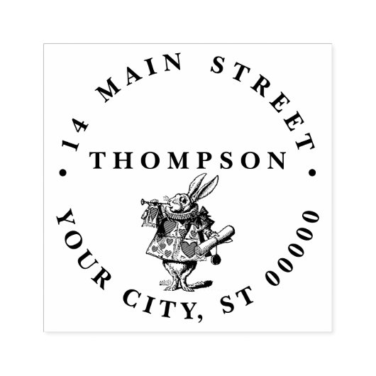 ワンダーランドの白うさぎコートトランペーターアリス2 ラバースタンプ (インプリント)