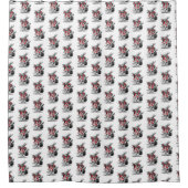 ワンダーランドの白うさぎコート・トランペーター・アリス シャワーカーテン (正面)