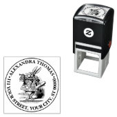 ワンダーランドの白うさぎコート・トランペーター・アリス セルフインキングスタンプ (インサイチュ)