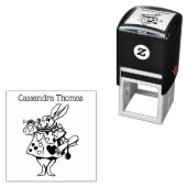 ワンダーランドの白うさぎコート・トランペーター・アリス セルフインキングスタンプ (インサイチュ)