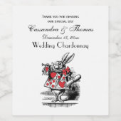 ワンダーランドの白うさぎコート・トランペーター・アリス ワインラベル (シングルラベル)