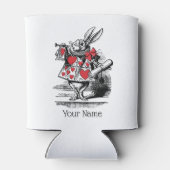 ワンダーランドの白うさぎコート・トランペーター・アリス 缶クーラー (裏面)