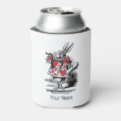 ワンダーランドの白うさぎコート・トランペーター・アリス 缶クーラー (缶裏面)