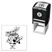 ワンダーランドの白うさぎヘラルドトランピーター・アリス セルフインキングスタンプ (インサイチュ)