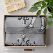 ワンダーランドの白と黒のア華美リス 薄葉紙 (ギフト)