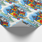 ワンダーランドの白ウサギ ラッピングペーパー (角)