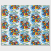 ワンダーランドの白ウサギ ラッピングペーパー (フラット)