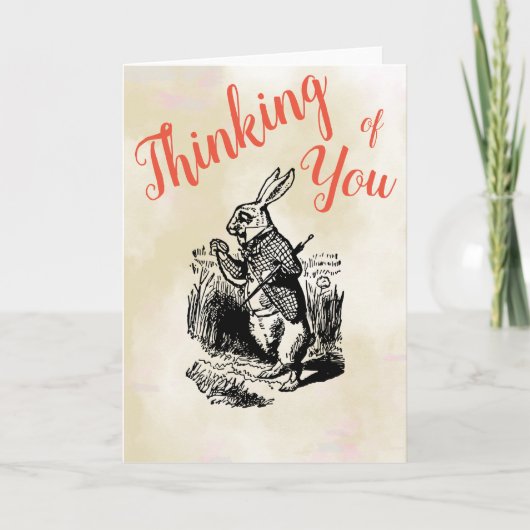 ワンダーランドの白考えうさぎのアリス カード (正面)