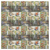 ワンダーランドの織物チェシャ猫 ファブリック (見本)