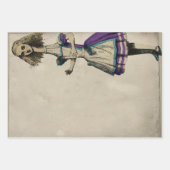 ワンダーランドの背の高いアリスに紫のドレス ラッピングペーパーシート (正面)