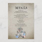 ワンダーランドの詳細でほこりっぽい青結婚アリス エンクロージャーカード (正面)