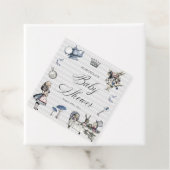 ワンダーランドの赤ちゃんシャワーでほこりっぽいブルー&ピンクアリス フェイバータグ (インサイチュ)