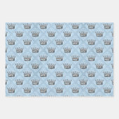 ワンダーランドの赤ちゃんシャワーでほこりっぽいブルー&ピンクアリス ラッピングペーパーシート (正面)