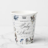 ワンダーランドの赤ちゃんシャワーでほこりっぽいブルー&ピンクアリス 紙コップ (裏面)