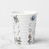 ワンダーランドの赤ちゃんシャワーでほこりっぽいブルー&ピンクアリス 紙コップ (左)