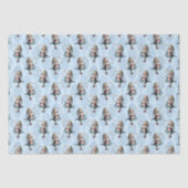 ワンダーランドの赤ちゃんシャワーでほこりっぽいブルー&ピンクアリス 薄葉紙 (正面)