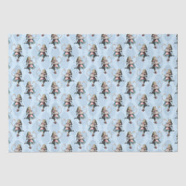 ワンダーランドの赤ちゃんシャワーでほこりっぽいブルー&ピンクアリス 薄葉紙