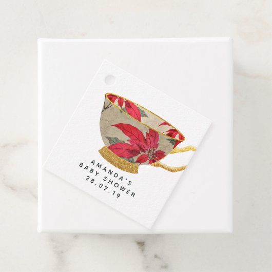 ワンダーランドの赤ちゃんシャワーのクリスマスアリス フェイバータグ (インサイチュ)