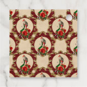 ワンダーランドの赤ちゃんシャワーのクリスマスアリス フェイバータグ (裏面)