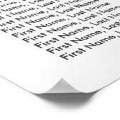 ワンダーランドの鳥鹿の冬の結婚式のシーティングチャート ポスター (角)