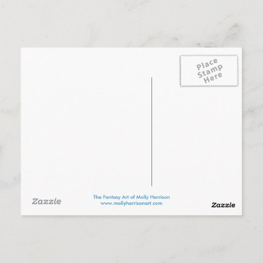 ワンダーランドはがき内の不確かなアリス ポストカード (裏面)