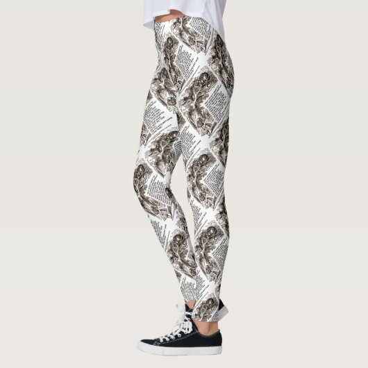 ワンダーランドは不機嫌の中に行きたくない引用文 レギンス (左)