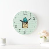 ワンダーランドアリスがぼくを大きく小さく飲むヴィンテージ  ラージ壁時計 (ホーム)