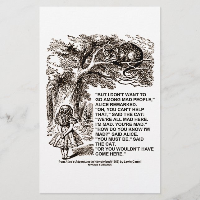 ワンダーランドアリスゴーインズ不機嫌人引用文 (正面)