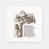 ワンダーランドアリスハンプティダンプティ引用文 スタンダードカクテルナプキン (正面)