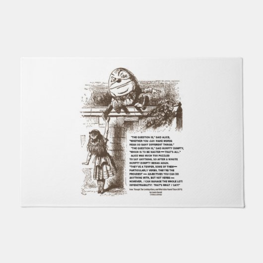 ワンダーランドアリスハンプティダンプティ引用文 ドアマット (正面)