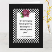 ワンダーランドアリス引用文 カード (黄色い花)