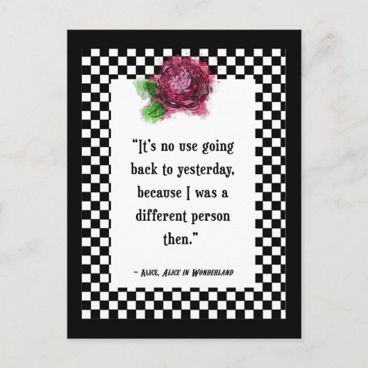 ワンダーランドアリス引用文 ポストカード (正面)