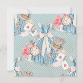 ワンダーランドアリス柄 招待状 (正面)