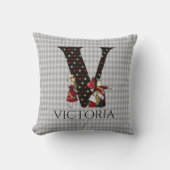 ワンダーランドアリス&クイーンハートレターV クッション (正面)