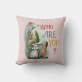 ワンダーランドアートのアリスのかわいいピンクの毛虫 クッション (正面)