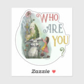 ワンダーランドアートのアリスのかわいいピンクの毛虫 シール (シート)