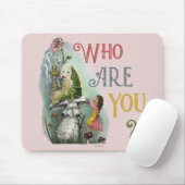 ワンダーランドアートのアリスのかわいいピンクの毛虫 マウスパッド (マウス)