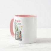 ワンダーランドアートのアリスのかわいいピンクの毛虫 マグカップ (正面左)