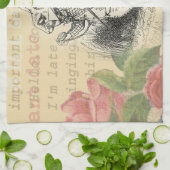 ワンダーランドアートの白うさぎのアリス キッチンタオル (折り畳み)